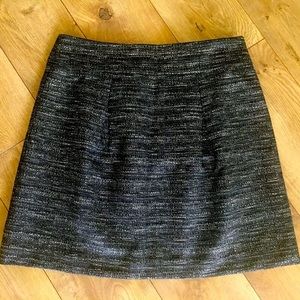 LOFT Outlet NWT black & silver a-line skirt Size 6